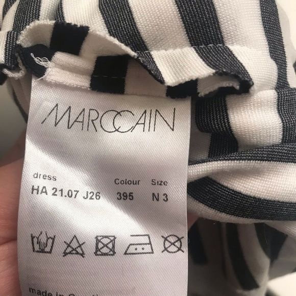 Marc Cain Addition Blue White Striped A Line Dress - Picture 6 of 8